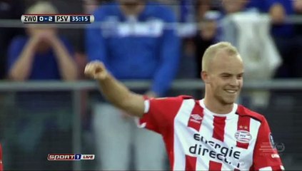 Jorrit Hendrix Goal HD - PEC Zwolle 0-2 PSV Eindhoven (20.08.2016)