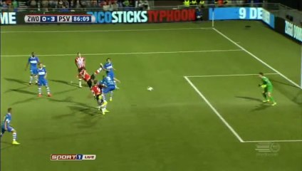 0-3 Luuk de Jong Goal - 20.08.2016, PEC Zwolle 0-3 PSV Eindhoven