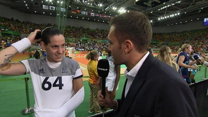 Jeux Olympiques 2016 - Handball (Femmes) - La réaction d'Alexandra Lacrabère après la défaite en finale