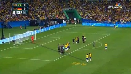 1-0 Neymar Goal HD - Brazil vs Germany - 20.08.2016 HD