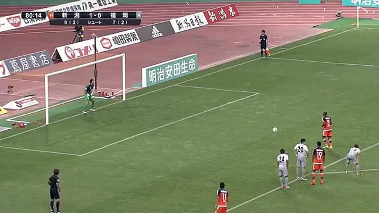 Niigata 2:0 Fukuoka (20 August 2016 J League)