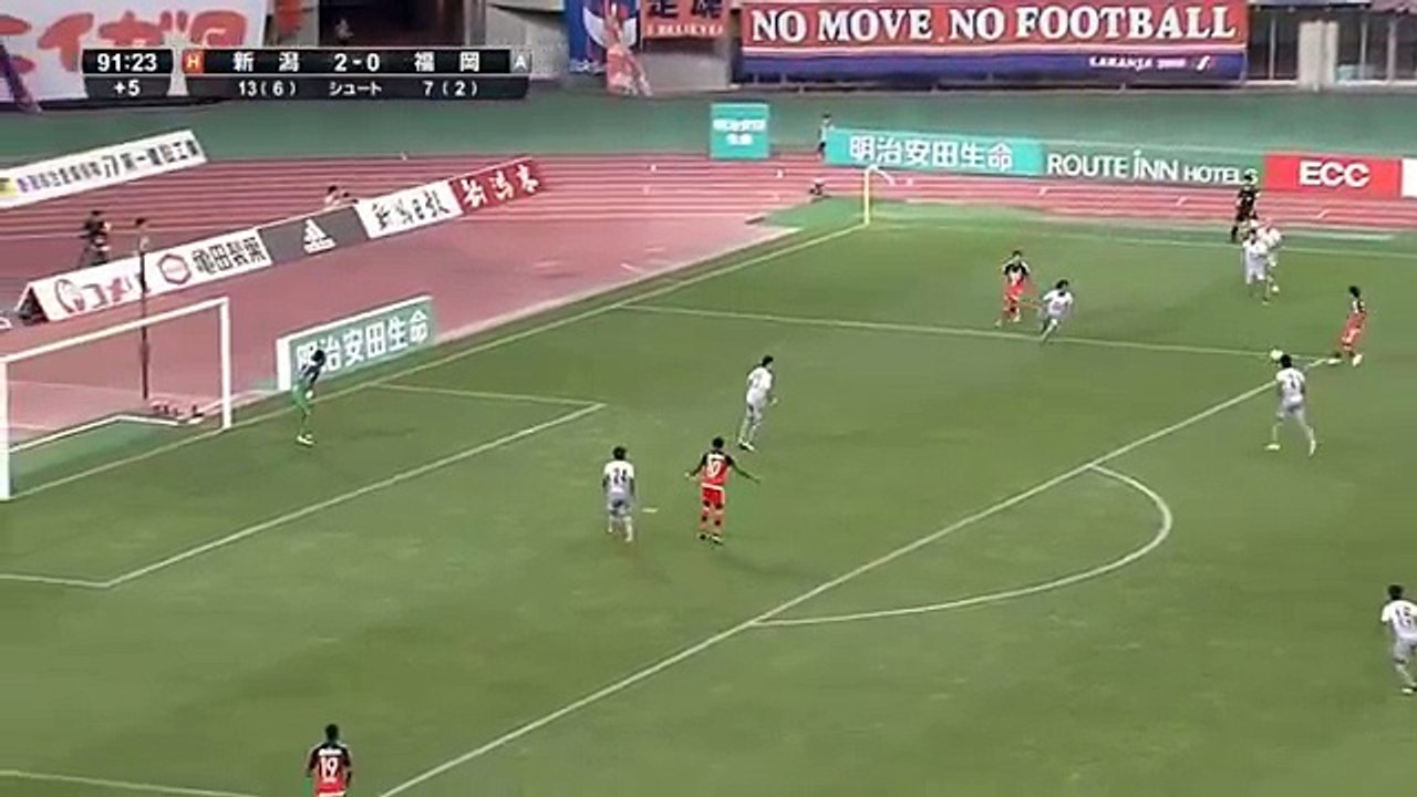 Niigata 3:0 Fukuoka (20 August 2016 J League)