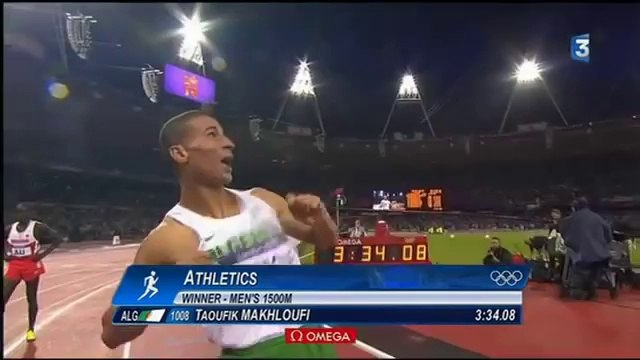 Finale du 1500m de londres médaille d'or pour Makhloufi