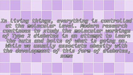 Type 2 Diabetes - Not Only Obese People Develop Diabetes
