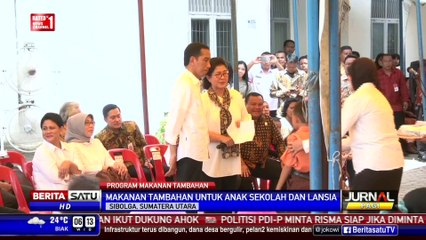 Jokowi Beri Makanan Tambahan untuk Anak dan Lansia