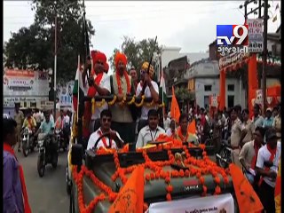 Jubilation firing at D.G vanzara's rally, rajkot - Tv9 Gujarati