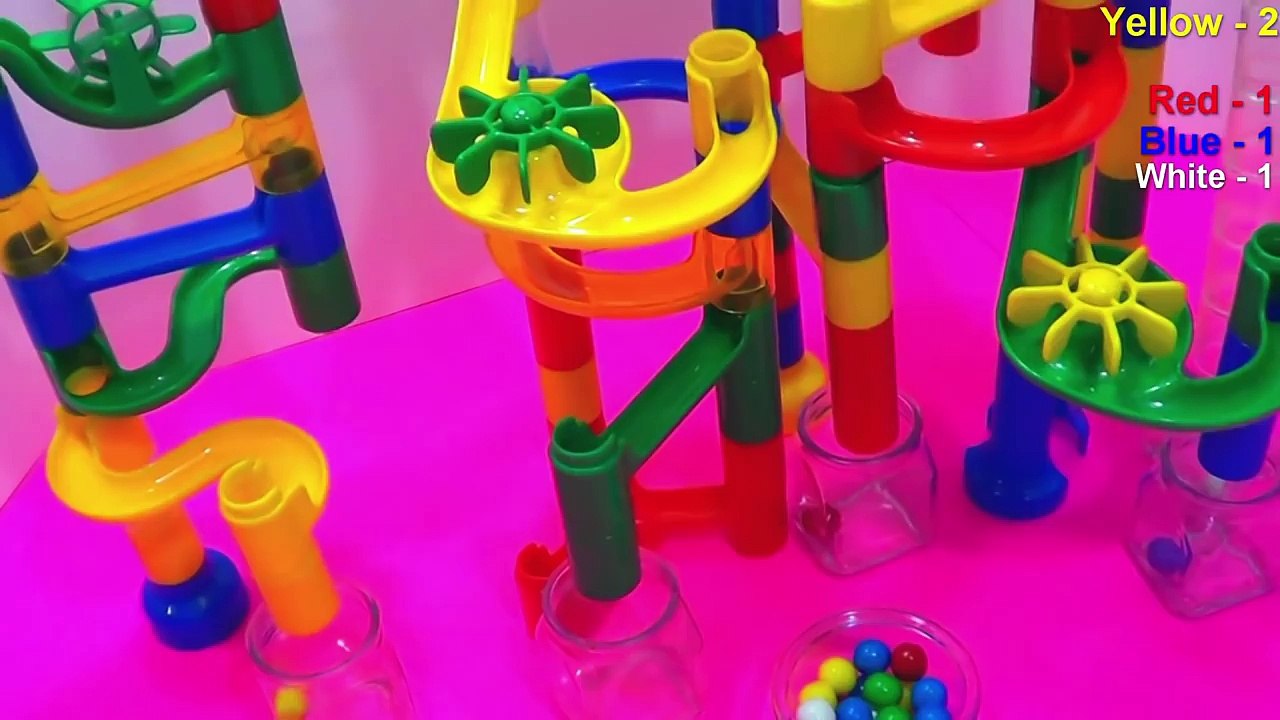 Best Learning Compilation Video- Marble Maze Runs Teach Colors & Counting for Kids! Fun Educational!