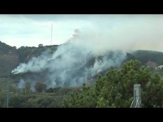 Napoli - Incendio sulla montagna dei Camaldoli (20.08.16)