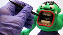 HULK Goes to the Dentist _ Play Doh Superhero Stop-motion with Batman