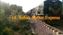 Pakistani fastest trains vs Indian fastest trains top 10