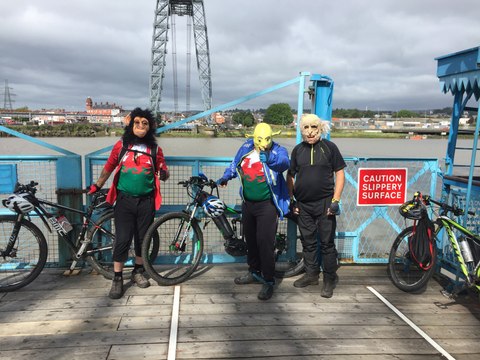 CYCLING NATIONAL CYCLE ROUTE 4 FROM SEVERN BRIDGE TO CAERPHILLY