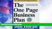 Big Deals  The One Page Business Plan for Non-Profit Organizations  Best Seller Books Best Seller