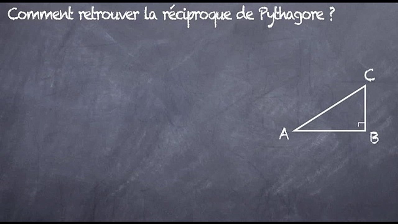3ème Pythagore La Réciproque du théorème de Pythagore