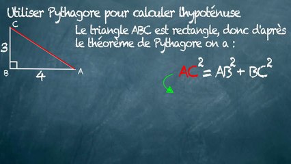 3ème Pythagore Utilisation du théorème