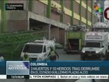 Colombia: derrumbe en estadio deja 3 personas muertas y 10 heridas