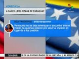 Canciller venezolana critica declaraciones de su homólogo paraguayo