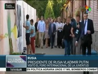 Presidente de Rusia visita Foro Internacional de la Juventud en Crimea