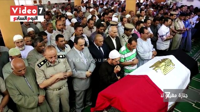 جنازة مهيبة لشهيد العجيزى بالمنوفية بحضور المحافظ ومدير الأمن