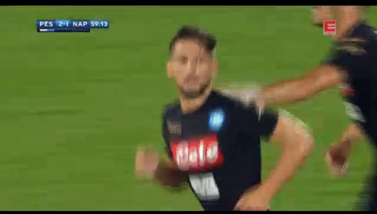 2-1 Dries Mertens Goal HD  - Pescara 2-1 SSC Napoli (21.08.2016)