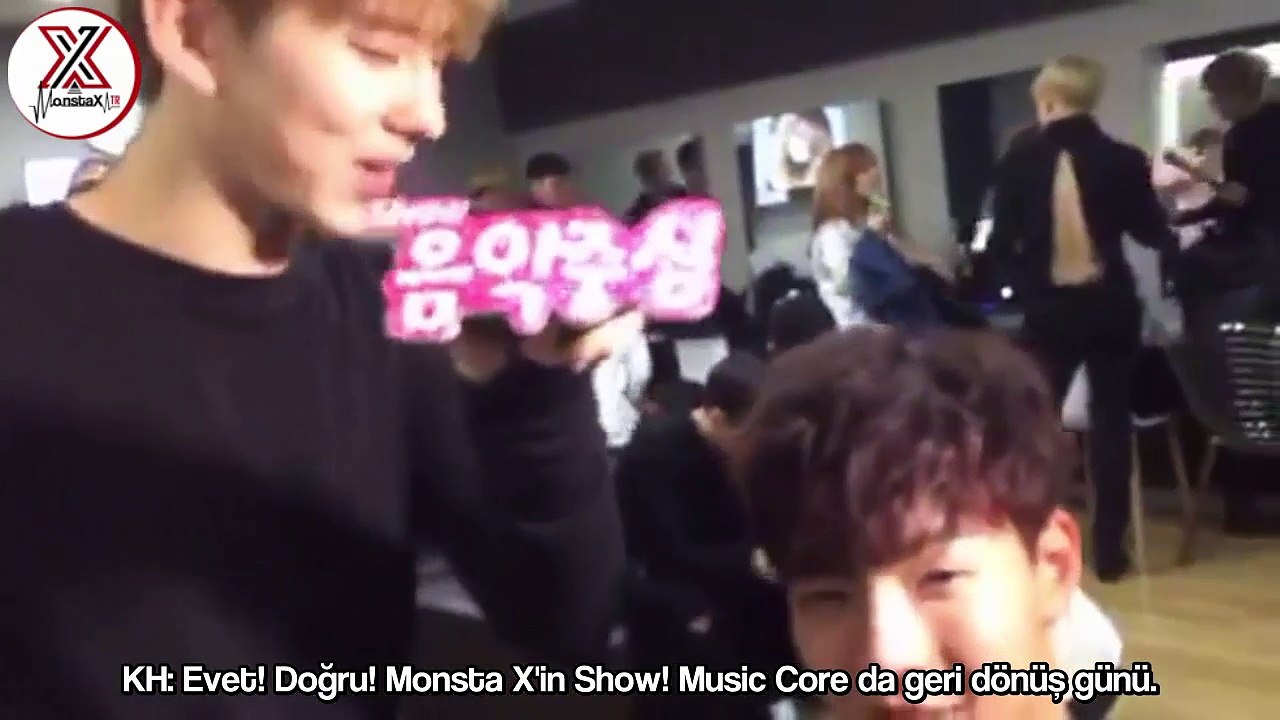 [21.05.2016] Monsta X Music Core Bekleme Odası Periscope (Türkçe Altyazılı)
