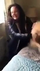 Un chien sent sa maîtresse dans la maison après 7 mois d'absence !