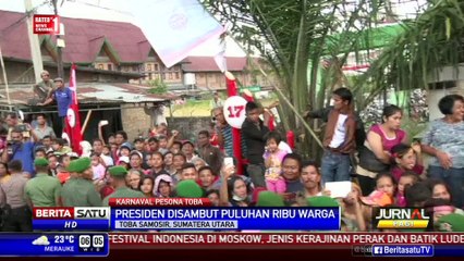 Kunker ke Toba Samosir, Jokowi Disambut Puluhan Ribu Warga