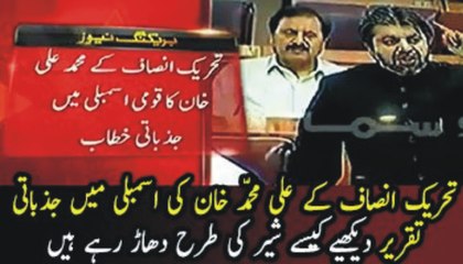 PTI’s Ali Mohammad Khan emotional speech in Parliament today
