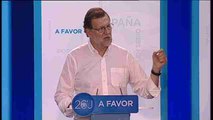 Rajoy avisa que la única opción al PP es 