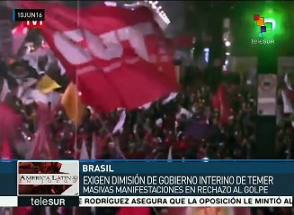 Miles de brasileños exigen la dimisión del gobierno interino de Temer