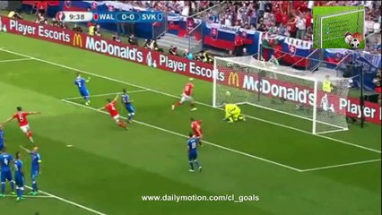 Bale Goal!! WAL 1-0 SVK Euro2016