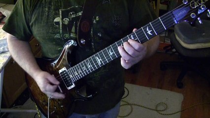 Waitin for the Bus ZZ Top guitar + solo PRS Custom 24