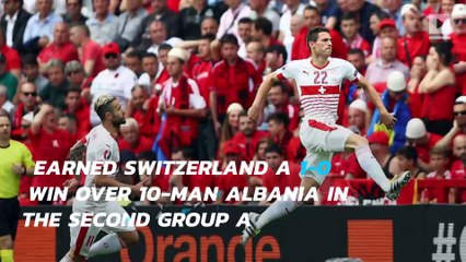 Euro 2016: Unconvincing Switzerland beat 10-man debutants Albania 1-0