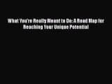 PDF What You're Really Meant to Do: A Road Map for Reaching Your Unique Potential Free Books