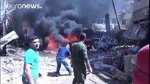 قتلى وجرحى في تفجيرين انتحاريين نفذهما داعش في منطقة السيدة زينب بدمشق