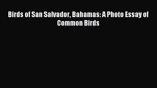 [Download] Birds of San Salvador Bahamas: A Photo Essay of Common Birds Ebook Free