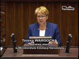 Poseł Teresa Wargocka - Wystąpienie z dnia 08 czerwca 2016 roku.
