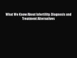 Read What We Know About Infertility: Diagnosis and Treatment Alternatives Ebook Free