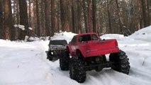 RC Trucks OFF Road   Hummer H2 vs Dodge Ram vs RC4WD Subzero, Axial Wraith