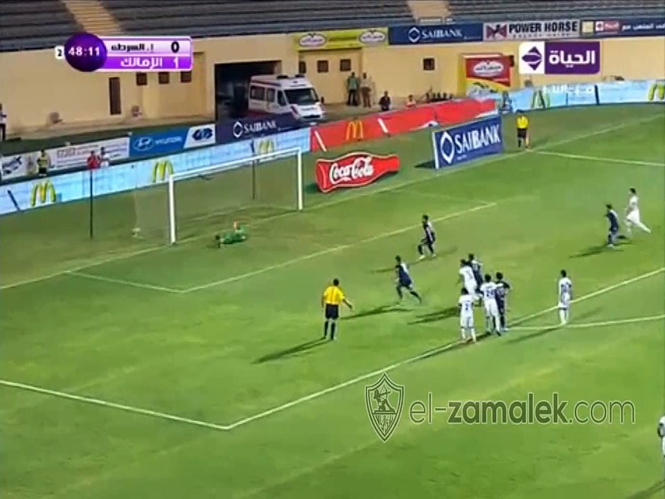 هدف الزمالك الثانى|باسم مرسى|الزمالك 2-0 اتحاد الشرطه | الدورى المصرى الممتاز 2015/2016| الاسبوع الواحد و ثلاثون