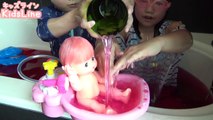 メルちゃん おもちゃ ジェリーバフ スライム お風呂 に入ったよ♫ Slime Gelli Baff Baby Doll Mellchan Slime bath Toy