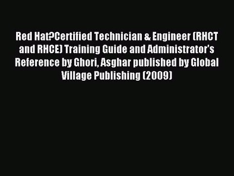 Read Red Hat?Certified Technician & Engineer (RHCT and RHCE) Training Guide and Administrator's