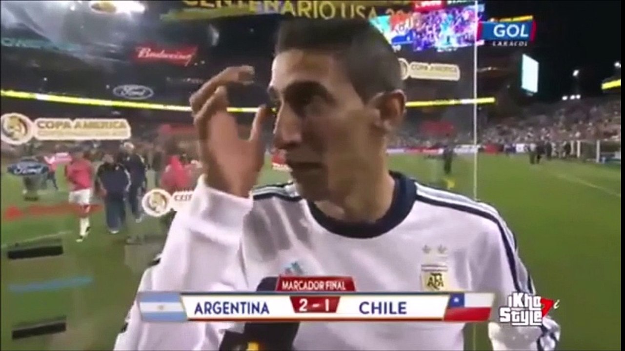 Angel Di Maria rompe en llanto luego del partido ante Chile