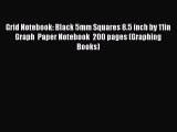 Read Books Grid Notebook: Black 5mm Squares 8.5 inch by 11in Graph  Paper Notebook  200 pages