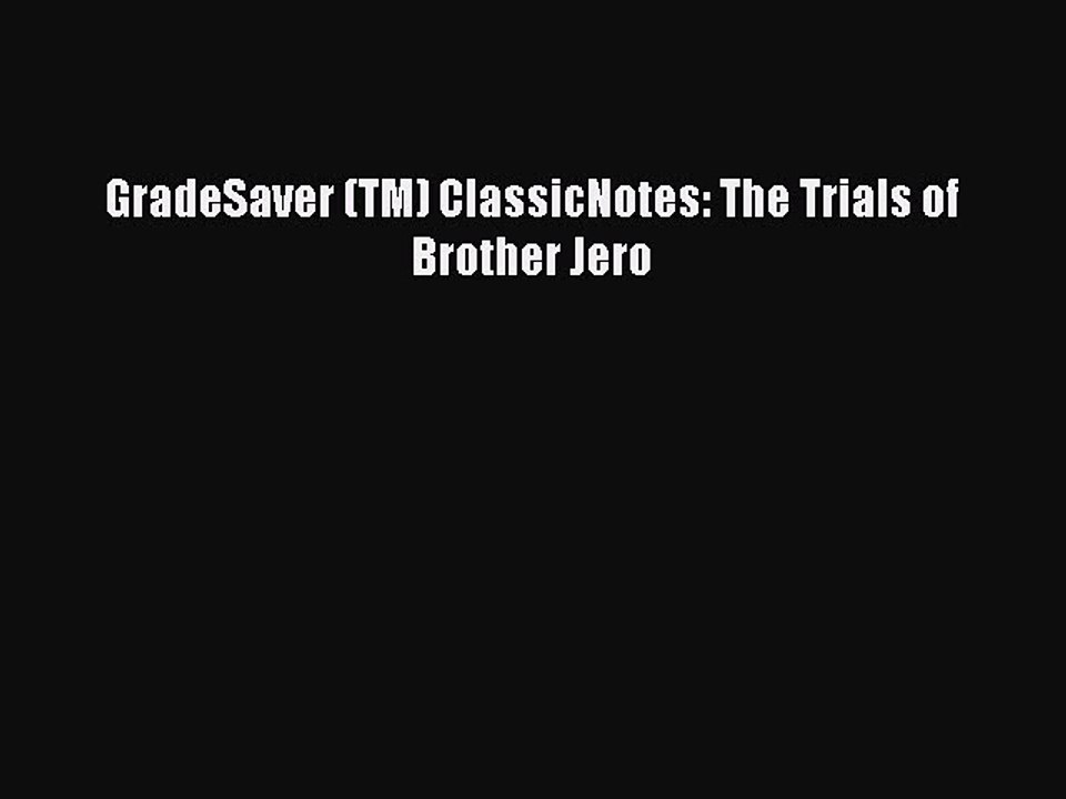 Read Book GradeSaver (TM) ClassicNotes: The Trials of Brother Jero ebook textbooks