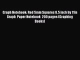 Read Book Graph Notebook: Red 5mm Squares 8.5 inch by 11in Graph  Paper Notebook  200 pages