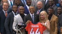President Obama Has Fun With Super Bowl Champion Denver Broncos