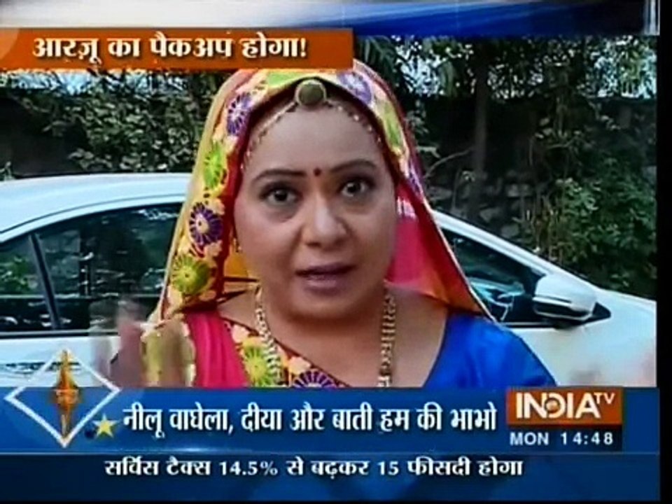 "Diya Aur Baati Hum" ke set par (Bhabo Arzoo par Gussa Hui)29 Feb 2016