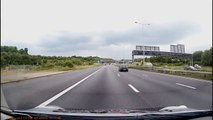 Idiot driver joing a dual-carriageway