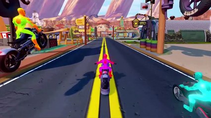 Spiderman Multicolor Racing Moto - Game For Kids