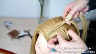 Hairstyle for long hair. Butterfly braid